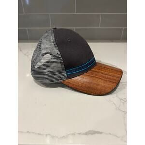 Kona Caps SnapBack Truckers Cap with Wooden Bill OSFM EUC